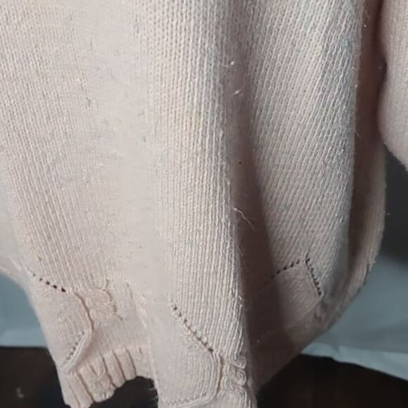 Vintage 80s Pastel Pink Knit Oversized Cozy Barbiecore Sweater XL - Picture 13 of 13